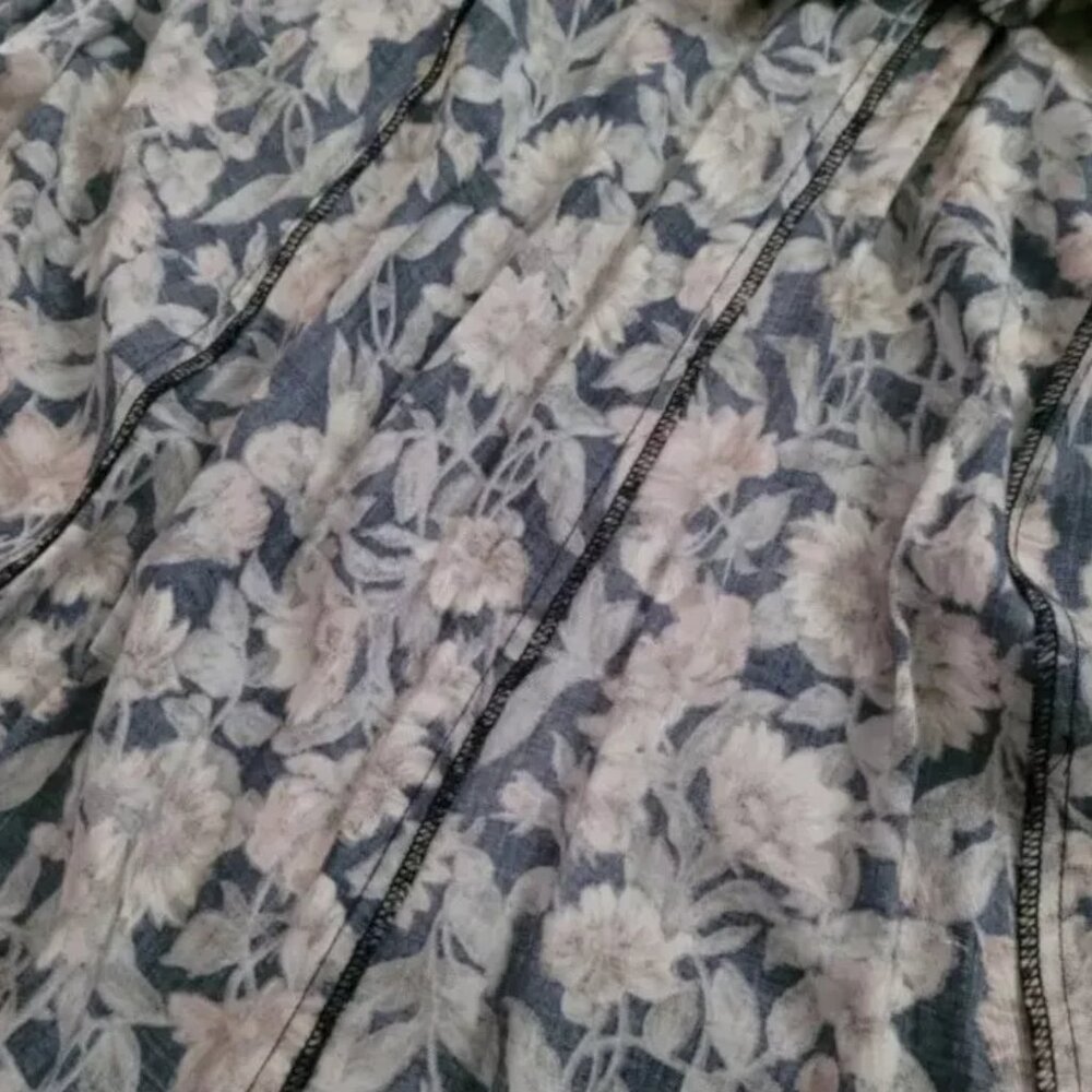 Vintage Compognie Internationale Express Floral Fairy Cottagecore Maxi Skirt M - Picture 8 of 11